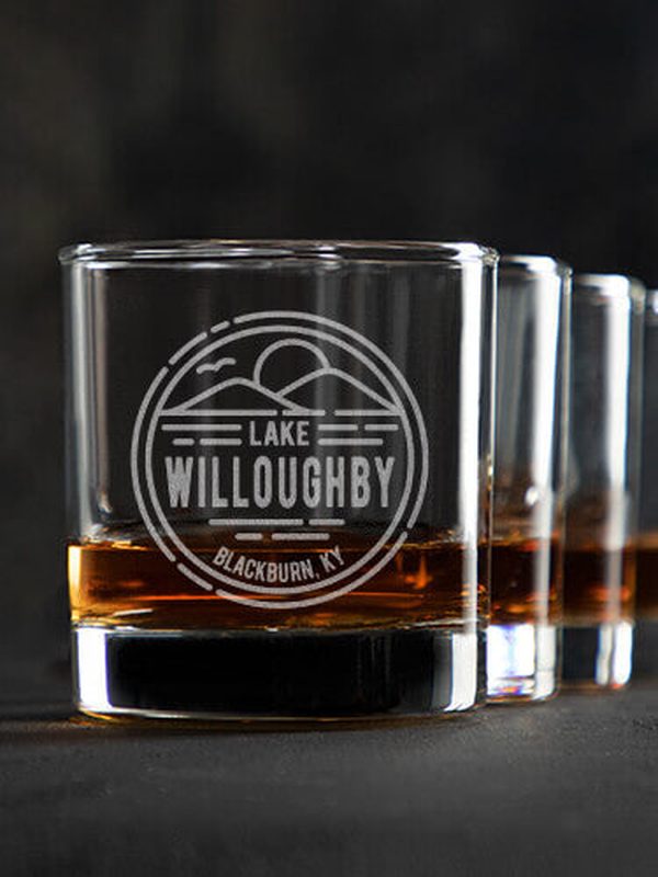 Vintage Lake : Rocks Glasses - Engraved