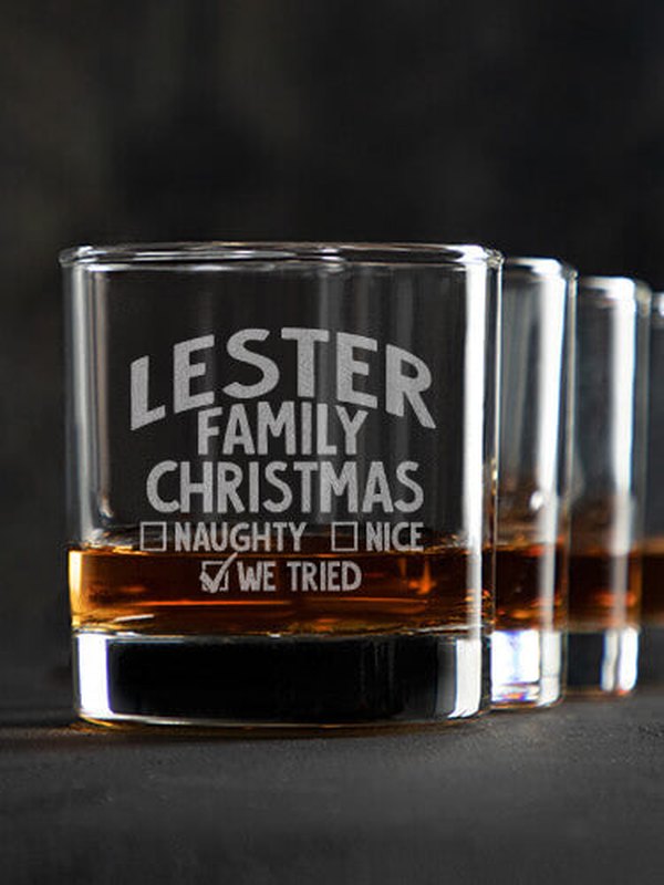 We Tried : Rocks Glasses - Engraved