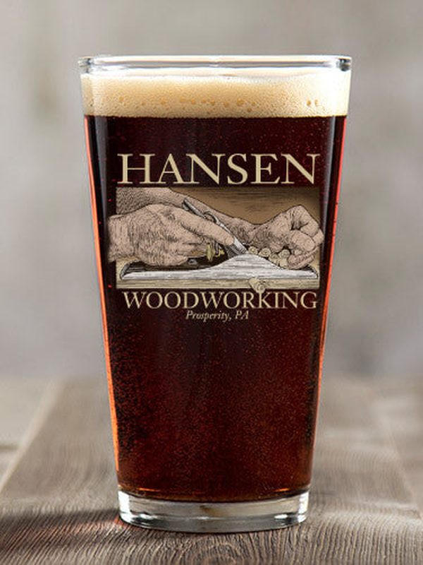 Woodworking : Pint Glasses - Color Printed