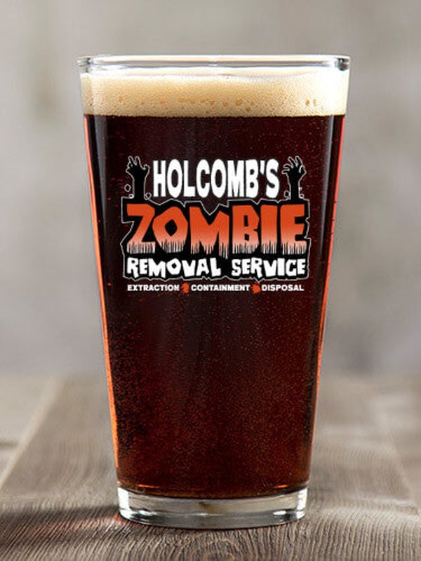 Zombie Removal Service : Pint Glasses - Color Printed