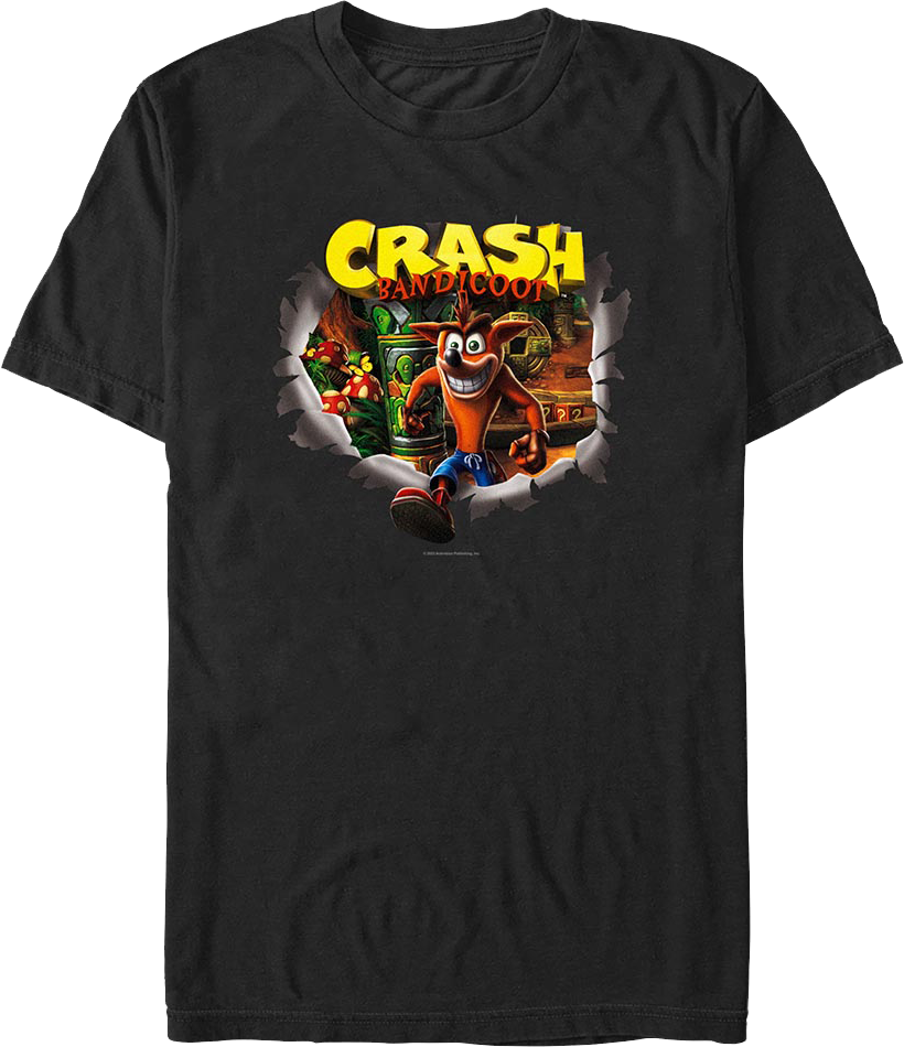 Crashing Through Crash Bandicoot T-Shirt product image 1