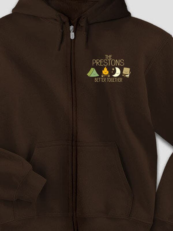 Better Together Camping : Embroidered Zip Hoodies