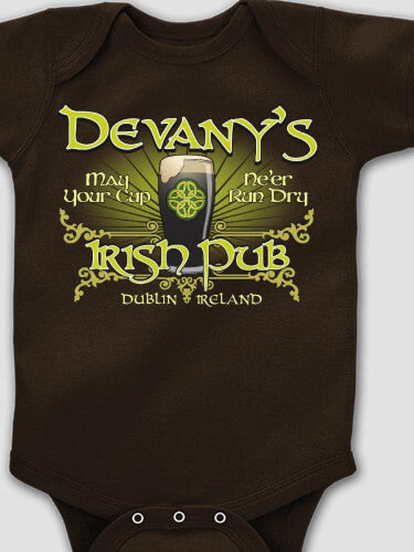 Classic Irish Pub : Printed Baby Bodysuits