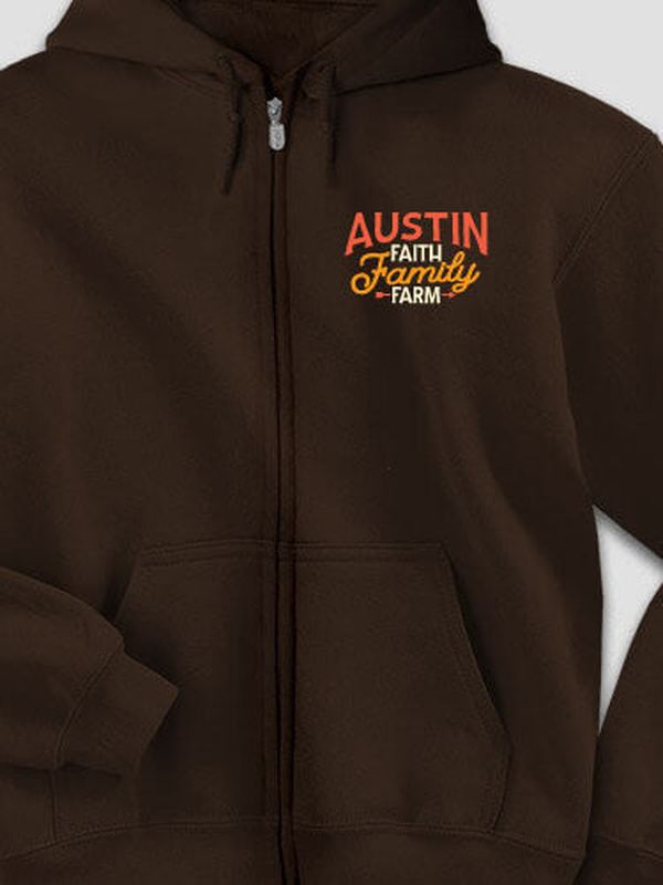 Faith Family Farm : Embroidered Zip Hoodies product image 2