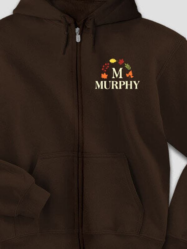 Fall Monogram : Embroidered Zip Hoodies