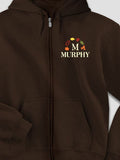 Fall Monogram : Embroidered Zip Hoodies