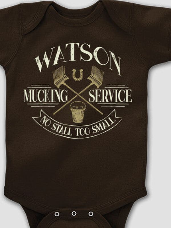 Vintage Mucking Service : Printed Baby Bodysuits