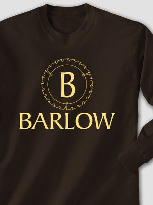 Woodworking Monogram : Printed Long Sleeves