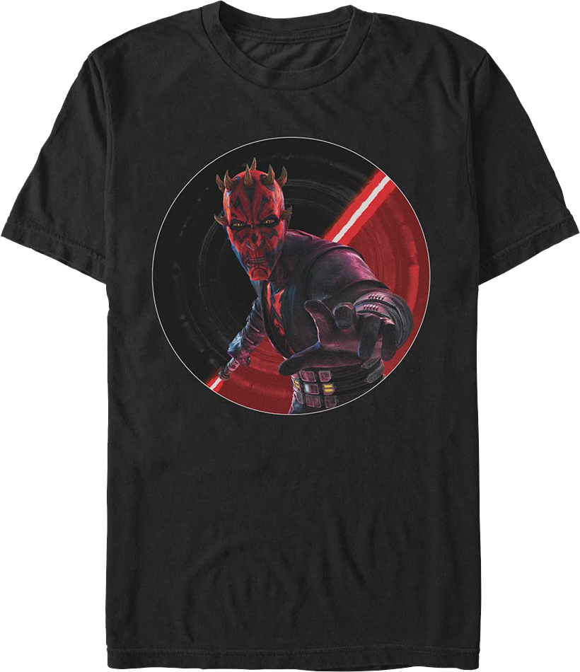 Darth Maul Circle Star Wars T-Shirt product image 1