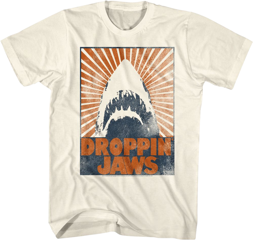 Droppin' Jaws Retro Poster Jaws T-Shirt
