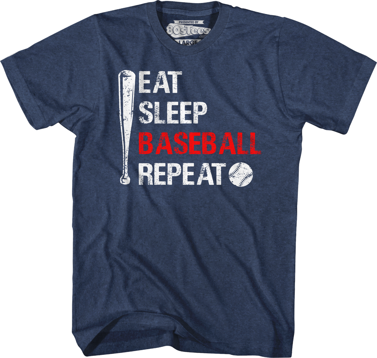 Eat Sleep Baseball Repeat T-Shirt product image 3