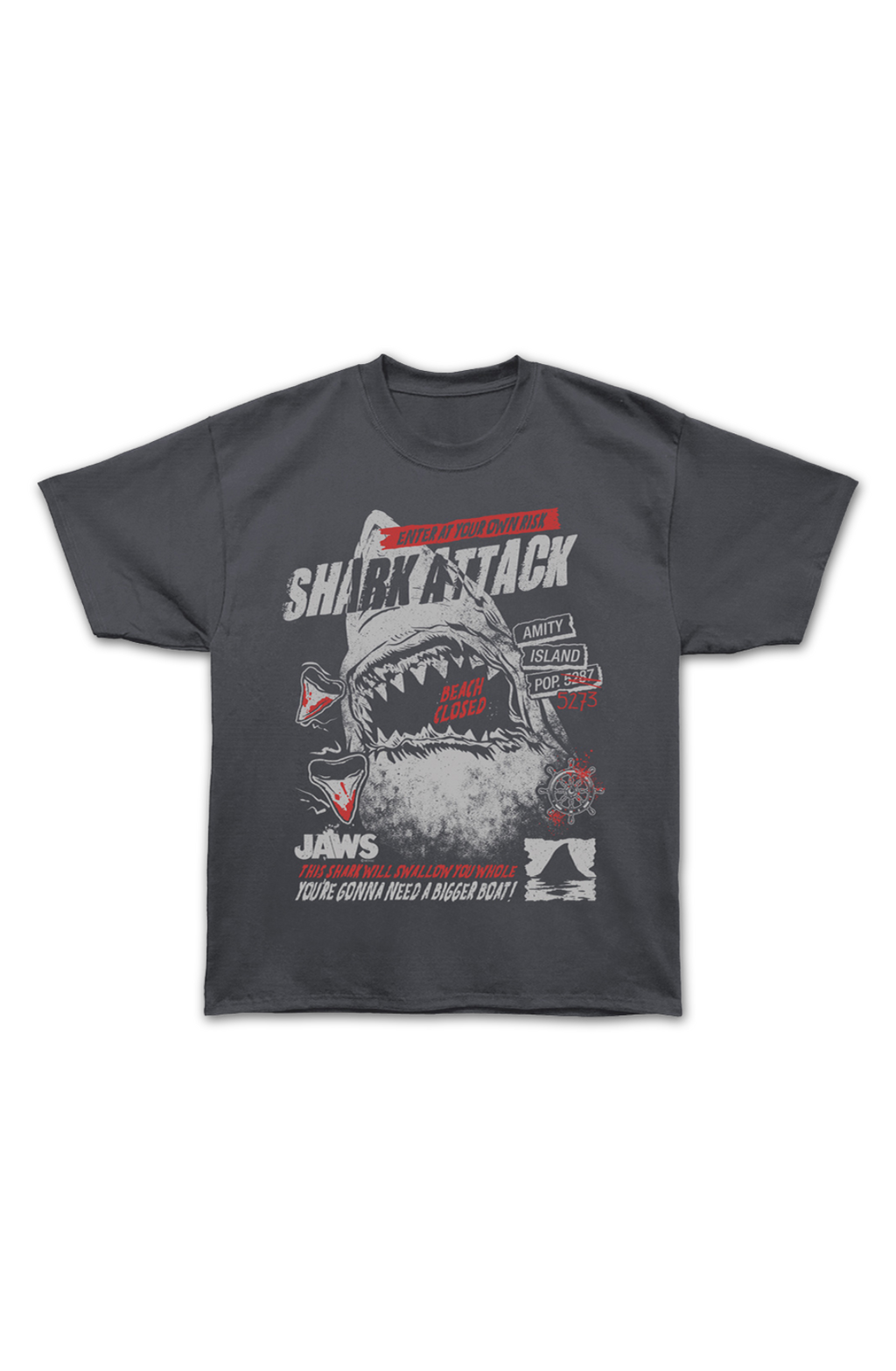 Enter At Your Own Risk Jaws Oversized T-Shirt product image 2