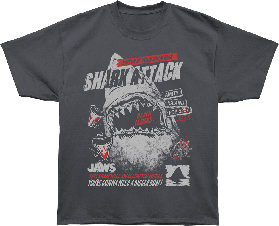 Enter At Your Own Risk Jaws Oversized T-Shirt product image 1