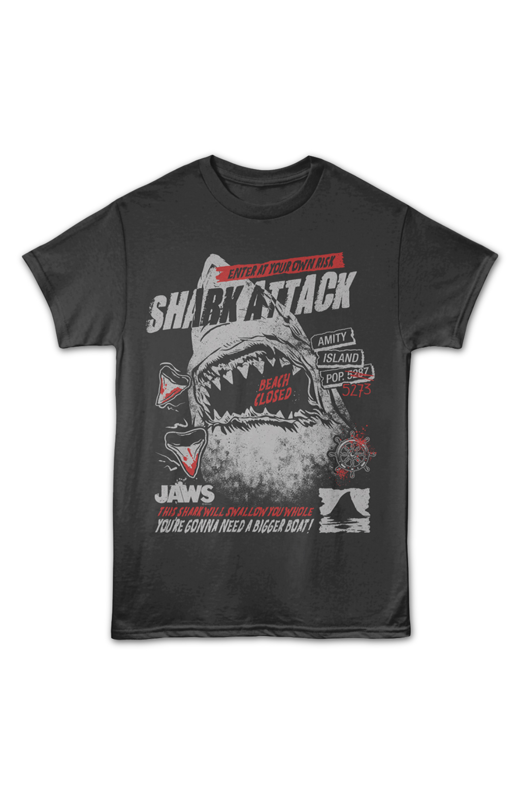 Enter At Your Own Risk Jaws T-Shirt product image 2