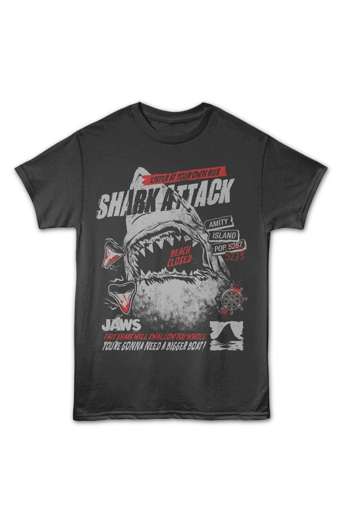 Enter At Your Own Risk Jaws T-Shirt product image 2