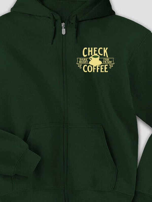 Coffee : Embroidered Zip Hoodies product image 3
