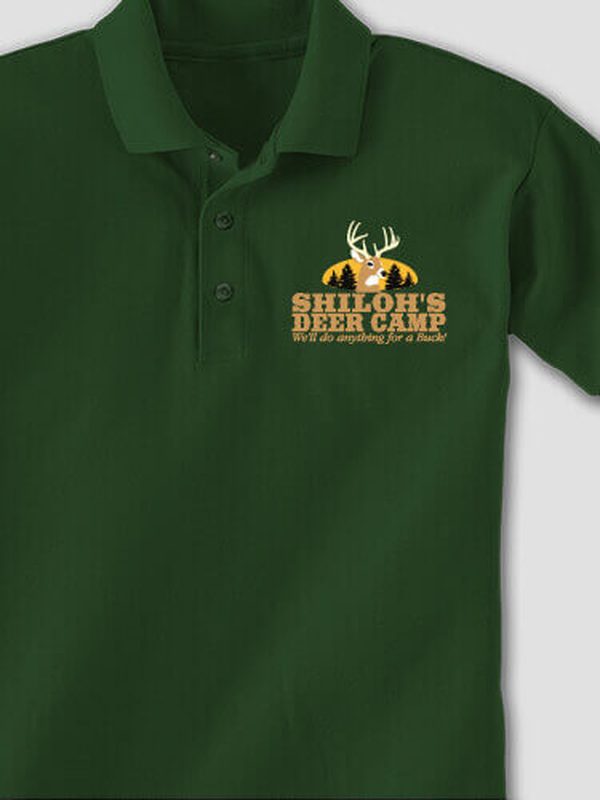 Deer Camp : Embroidered Polo Shirts product image 2