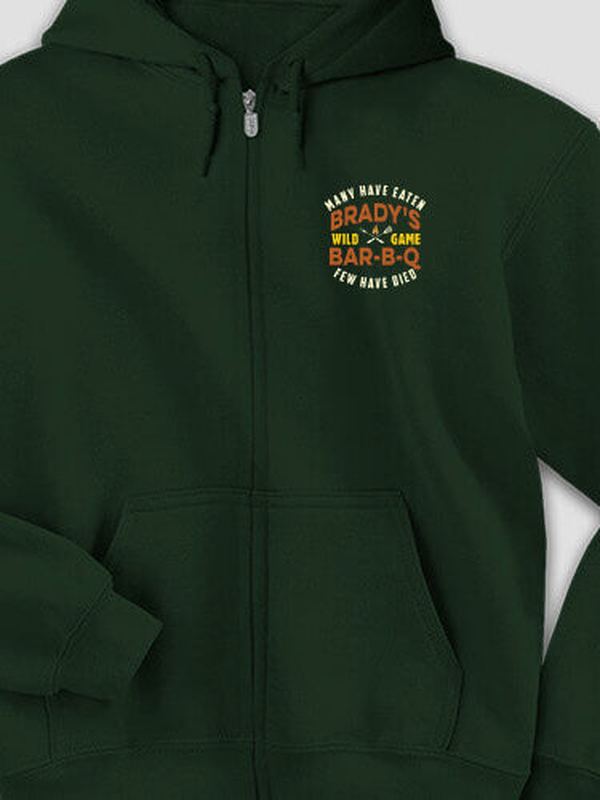 Wild Game Few Have Died BBQ : Embroidered Zip Hoodies product image 3