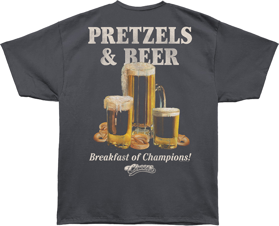 Front & Back Breakfast of Champions Cheers Oversized T-Shirt product image 1