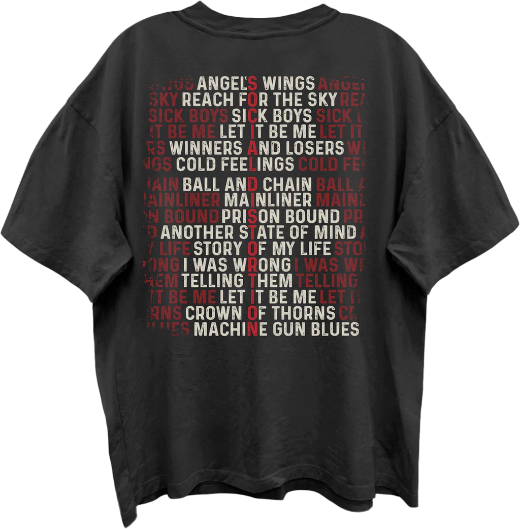 Front & Back Skelly Song Titles Social Distortion Oversized product image 3