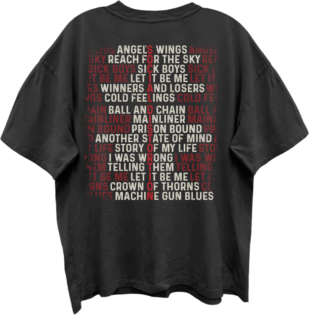 Front & Back Skelly Song Titles Social Distortion Oversized product image 3