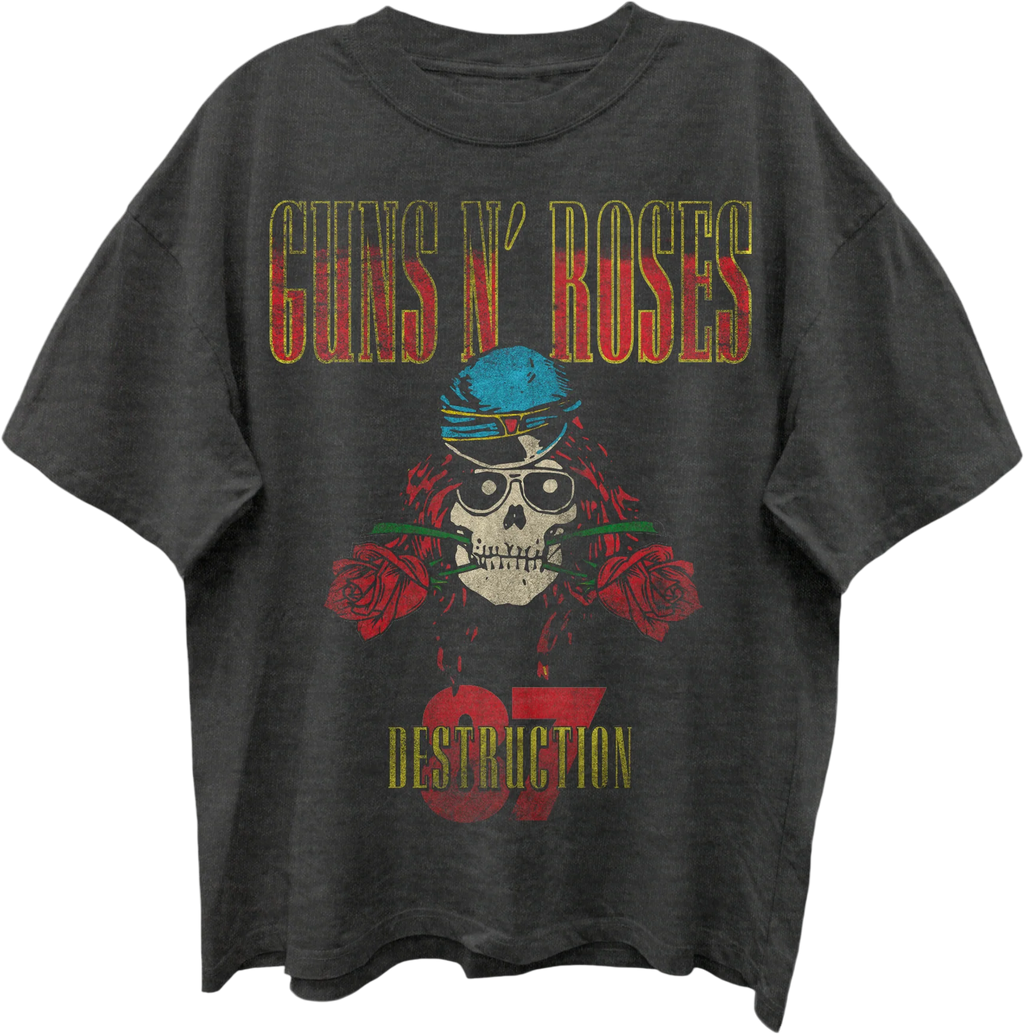 Front & Back UK Tour 1987 Guns N' Roses Oversized T-Shirt product image 1