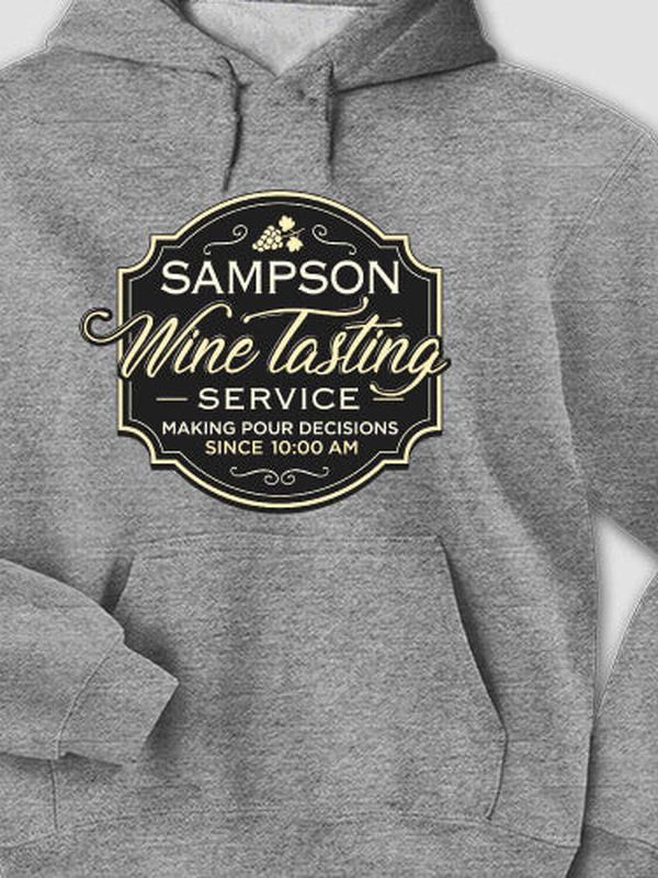 Classic Wine Tasting Services : Printed Hoodies product image 2