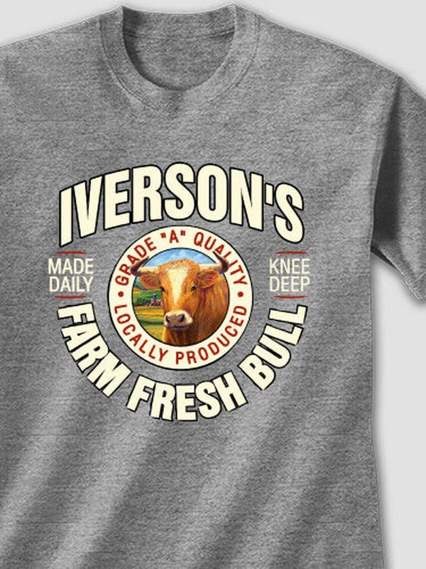 Farm Fresh Bull : Printed T-Shirts