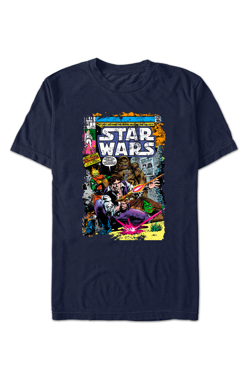 Han Solo And Chewbacca Comic Book Cover Star Wars T-Shirt product image 2