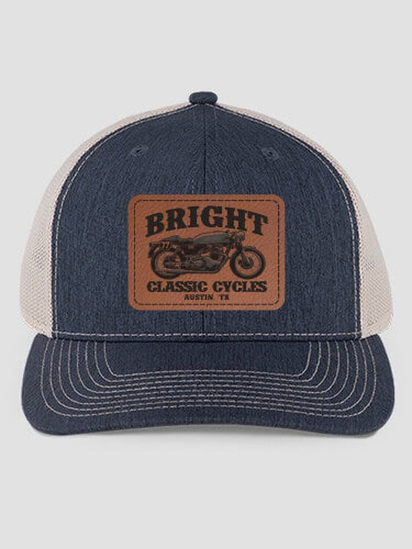 Classic Cycles : Structured Trucker Hats with Patch