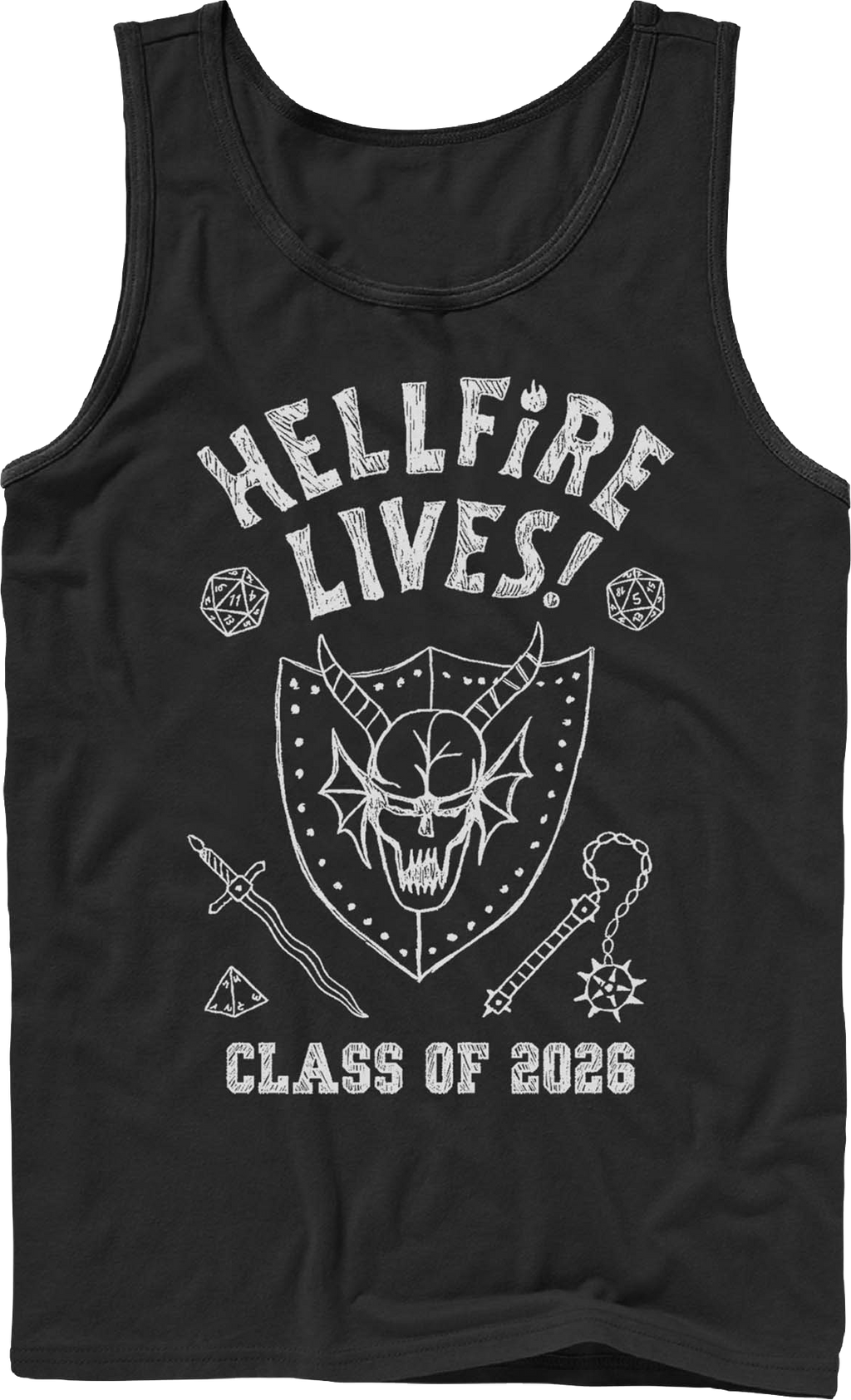Hellfire Lives Class Of 2026 Stranger Things Tank Top