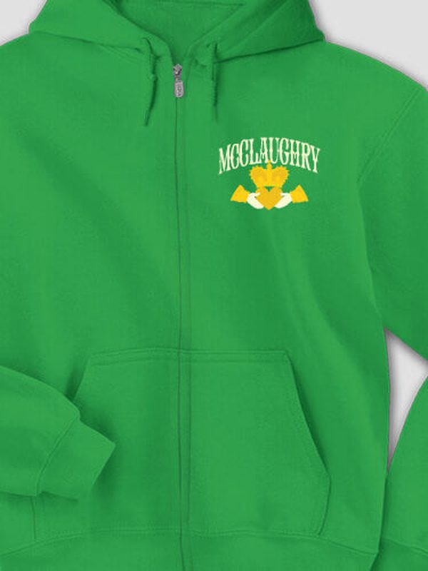 Claddagh : Embroidered Zip Hoodies