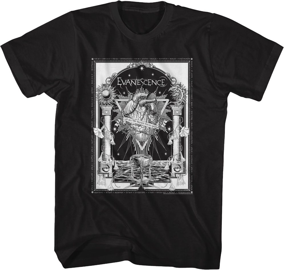 Let All The Broken Pieces Shine Evanescence T-Shirt product image 1