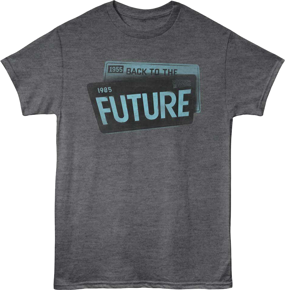 License Plate Years Back To The Future T-Shirt product image 1