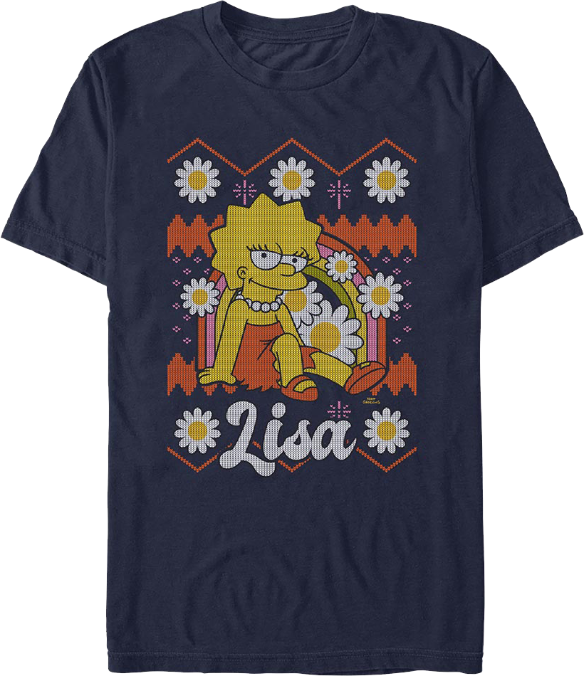 Lisa Faux Floral Sweater Simpsons T-Shirt product image 1