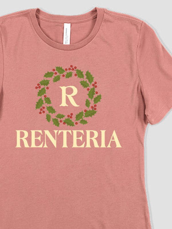 Christmas Monogram : Premium Printed T-Shirts