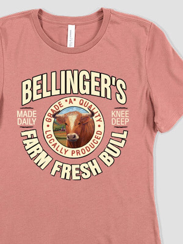 Farm Fresh Bull : Premium Printed T-Shirts