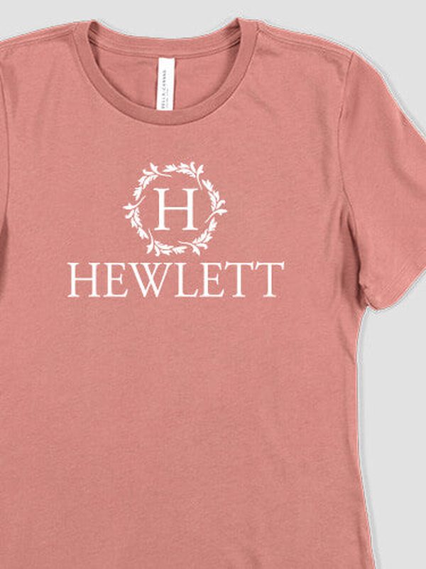 Wreath Monogram : Premium Printed T-Shirts