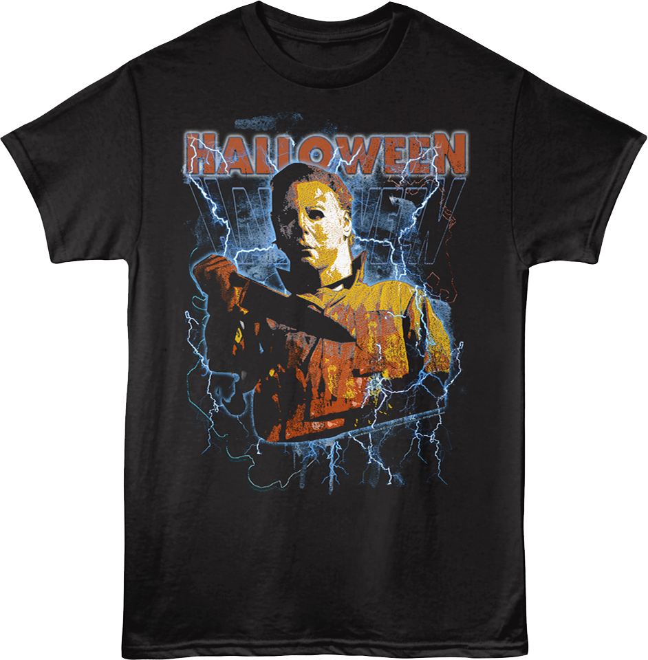 Michael Myers Lightning Bolts Halloween T-Shirt product image 1