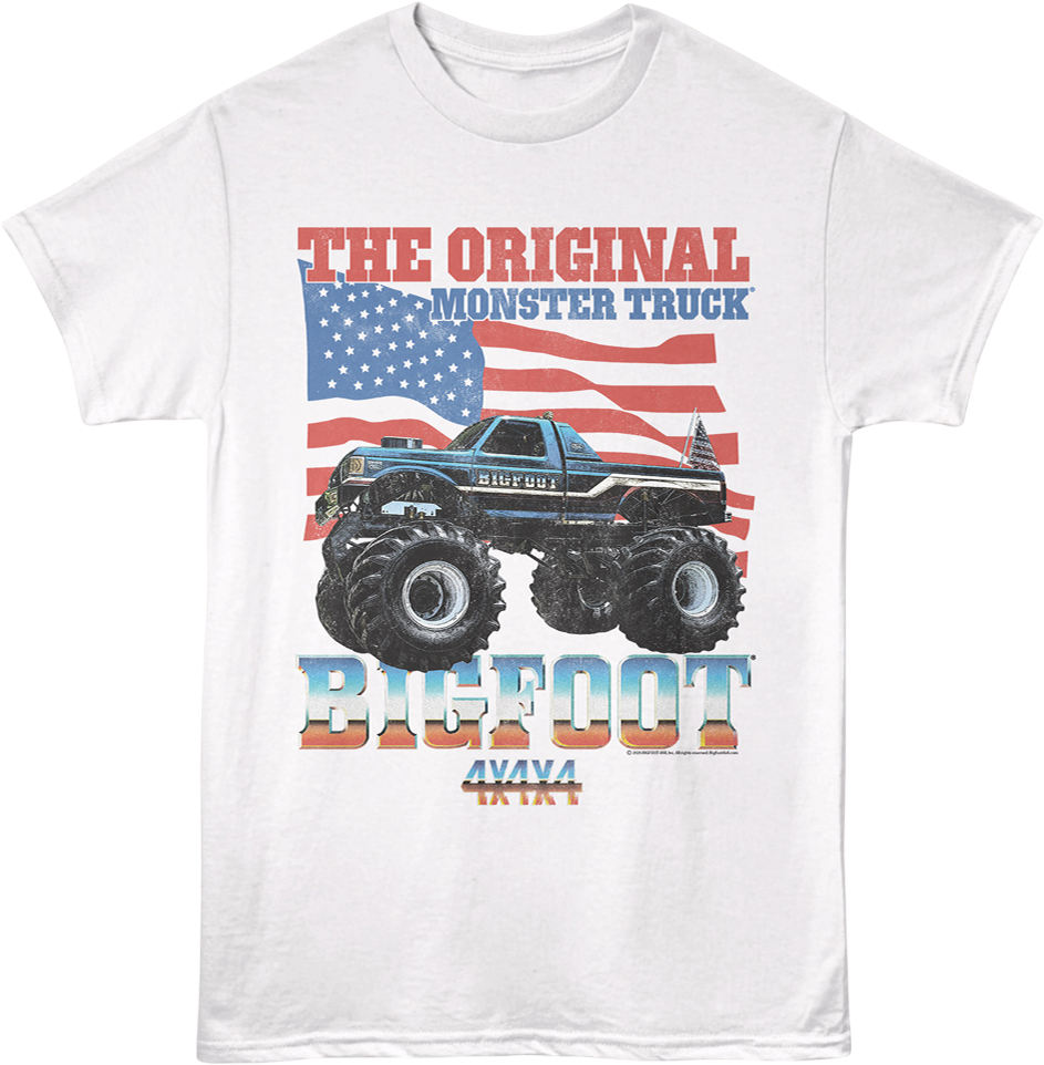 Monster Truck Flag Bigfoot T-Shirt product image 1