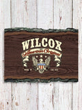 American Original : Faux Sliced Log Plaque