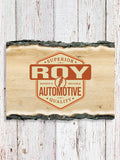 Automotive : Faux Sliced Log Plaque