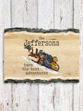 Best Adventures : Faux Sliced Log Plaque