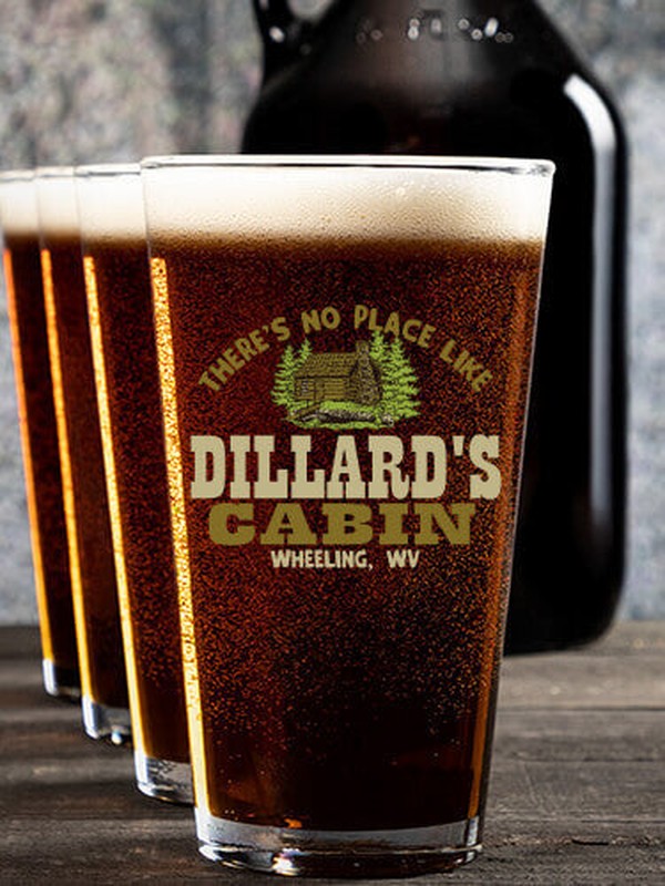 Cabin : Growler Pint Glass Gift Sets - Color Printed