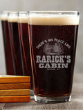Cabin : 4 Pint Glasses - Engraved 4 Coasters Gift Set