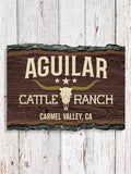 Cattle Ranch : Faux Sliced Log Plaque