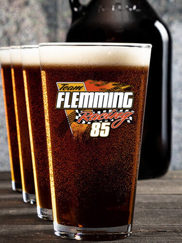 Classic Racing Team : Growler Pint Glass Gift Sets - Color Printed