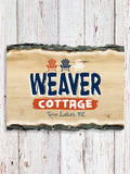 Cottage : Faux Sliced Log Plaque