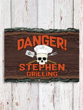 Danger Grilling : Faux Sliced Log Plaque