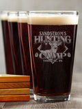 Deer Hunting Camp : 4 Pint Glasses - Engraved 4 Coasters Gift Set